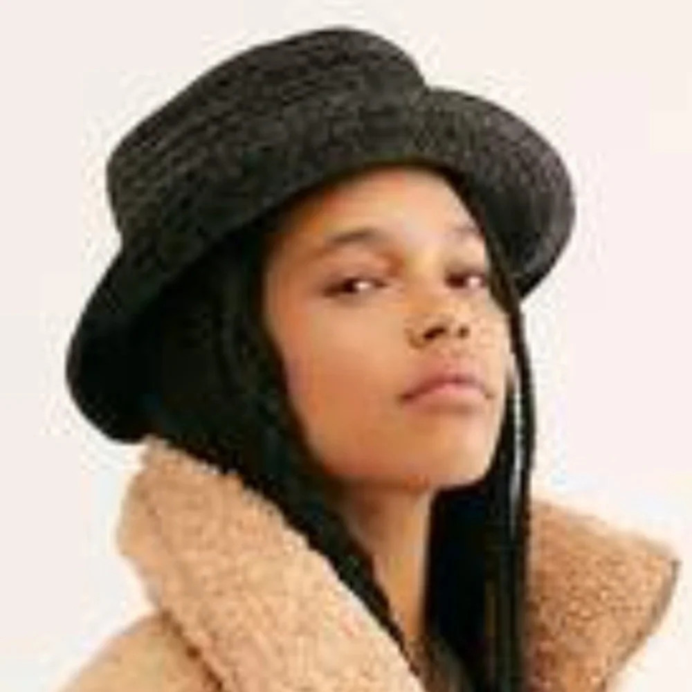 Free People Black  Madeline Kettle Brim Hat - Picture 2 of 2